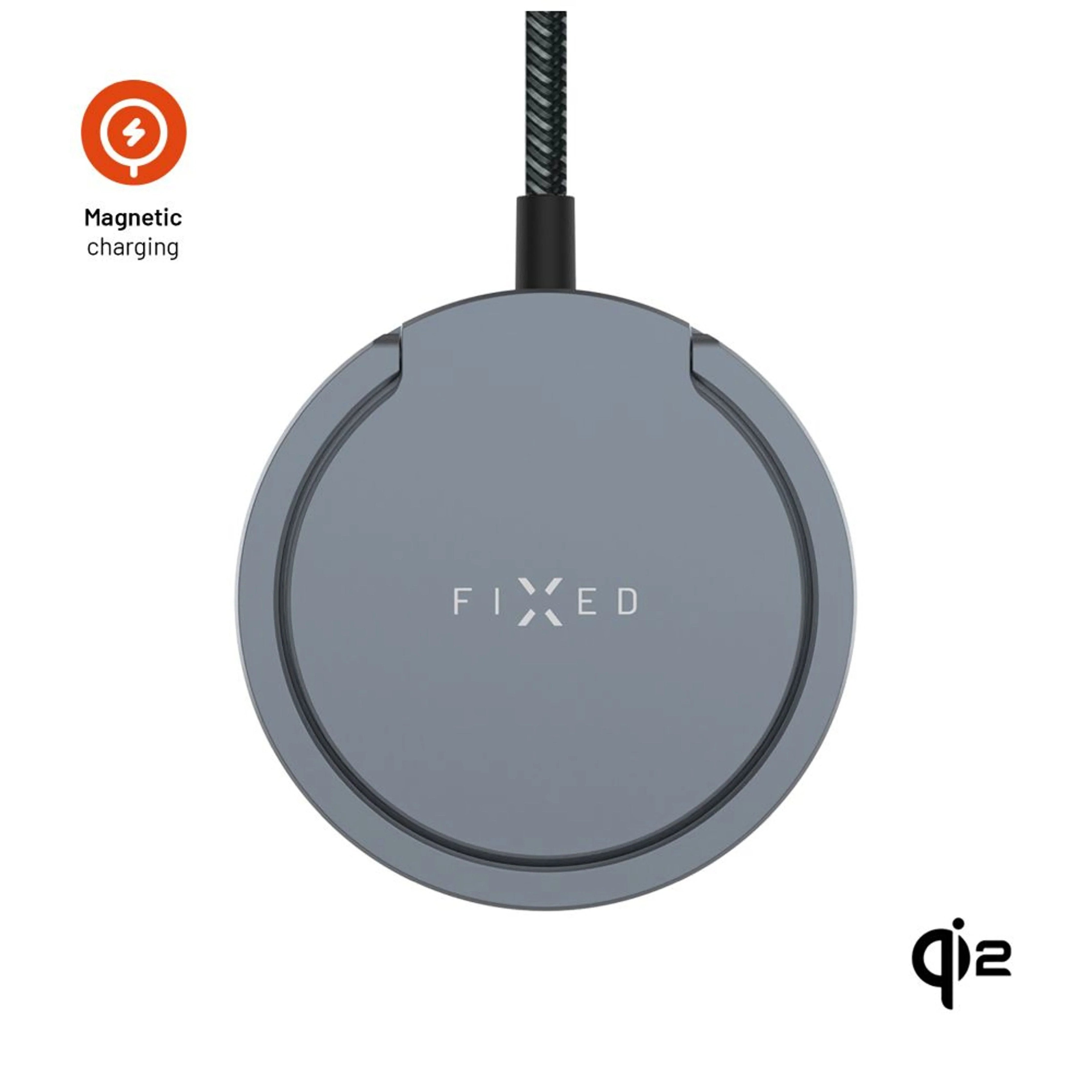 EAN 8591680169399 - FIXED FIXMPADP-GR cargador de dispositivo móvil Smartphone Gris USB Cargador inalámbrico Carga rápida Int imagen 1