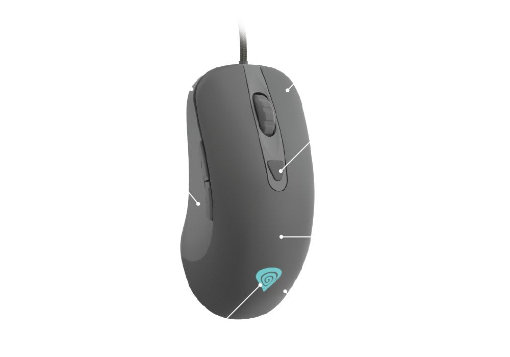 Natec Genesis Krypton 190 Ratón Usb Tipo A Óptico 3200 Dpi Mano Derecha