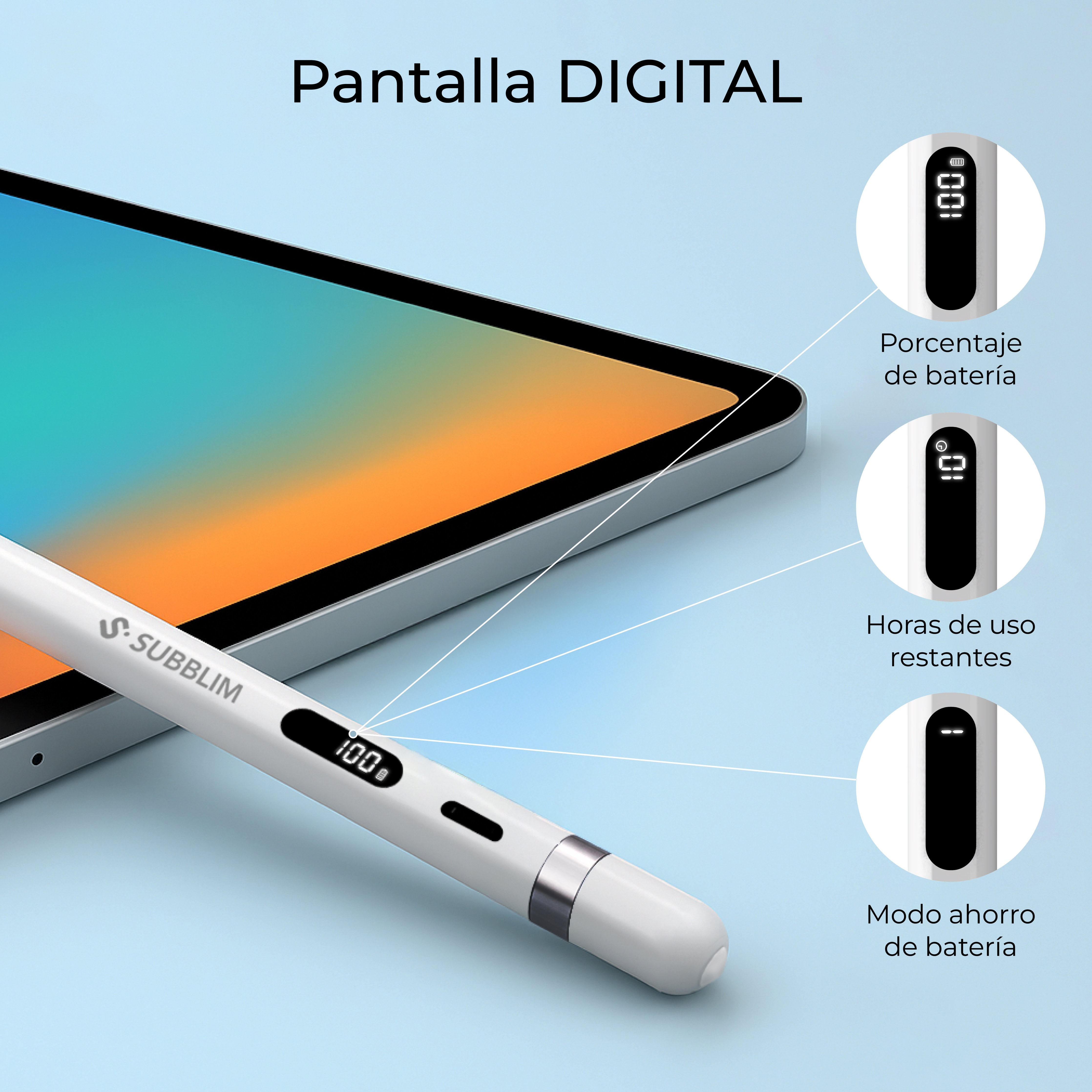 EAN 8436586743826 - SUBBLIM SUBPEN-UN0001 lápiz digital 70 g Blanco imagen 7