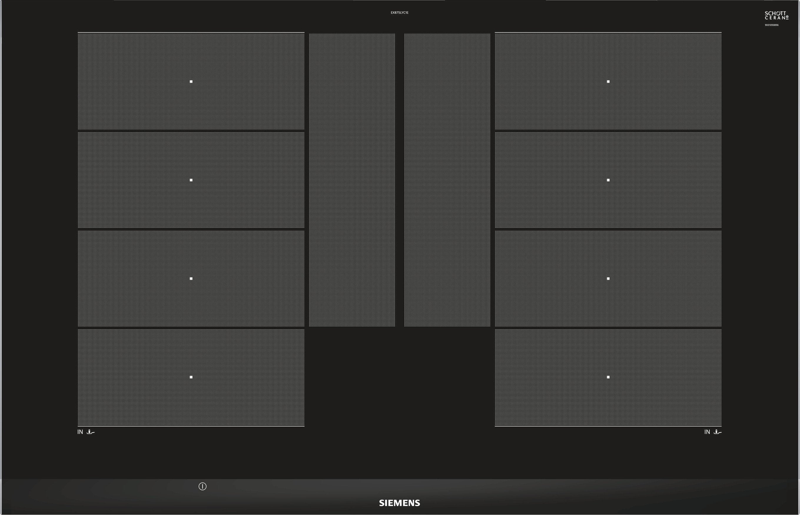 Siemens Ex875lyc1e Hobs Negro Integrado Con Placa De Inducción 4 Zona(S)
