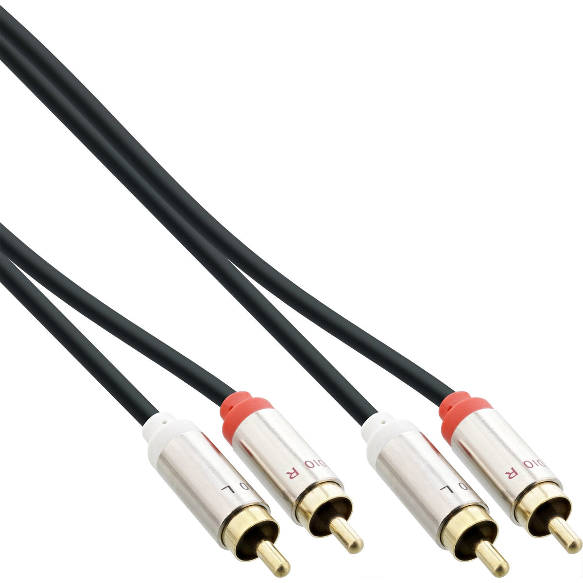 Cable De Audio Delgado Inline 2x Rca M/M, Estéreo, 3 M