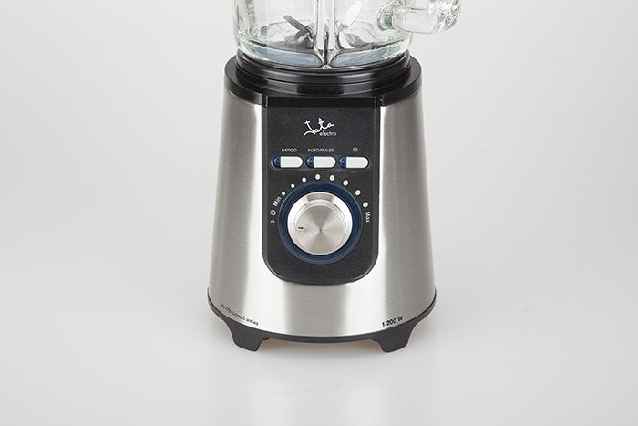 Batidora De Vaso Jata Bt1034 1200w Cuchillas Acero Inox Dentadas 3 Pulsadores (Batido Pulse Picahielo) Cuerpo Acero Inox Jarra Cristal 1.8l