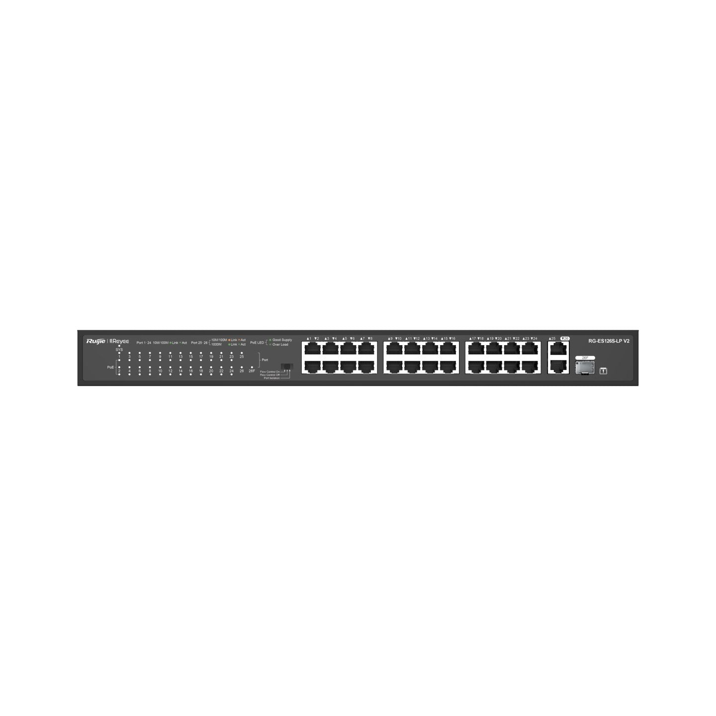 Switch Ruijie Reyee Rg-Es126s-Lp V2 5-Port 10/100 Mbps Desktop Switch