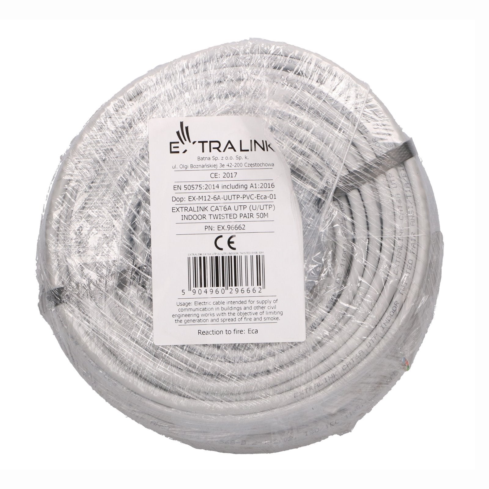 Extralink Ex.96662 Cat6a U Utp Indoor Network Cable 50m