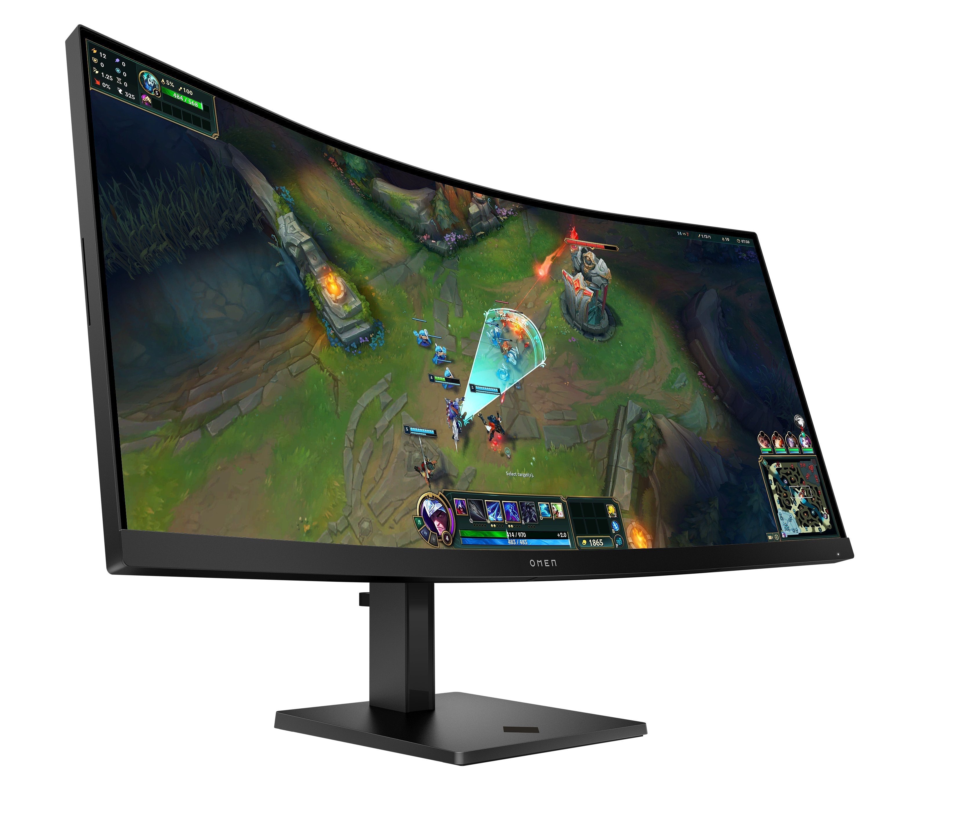 EAN 198701658788 - HP OMEN 34 inch WQHD 180Hz Curved Gaming Monitor - 34c G2 pantalla para PC 86,4 cm (34") 3440 x 1440 Pixel imagen 2