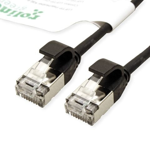 Roline Verde U Ftp Cable De Red Cat.6a (Class Ea), Lsoh, Slim, Schwarz, 3 M