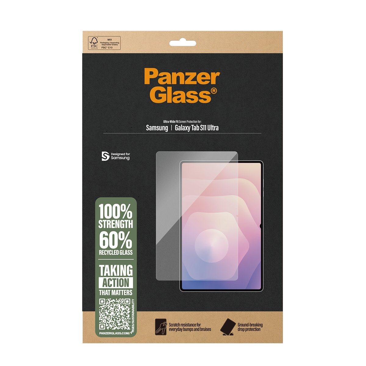 Panzerglass Protector De Pantalla Para Tablet - Ultraancho