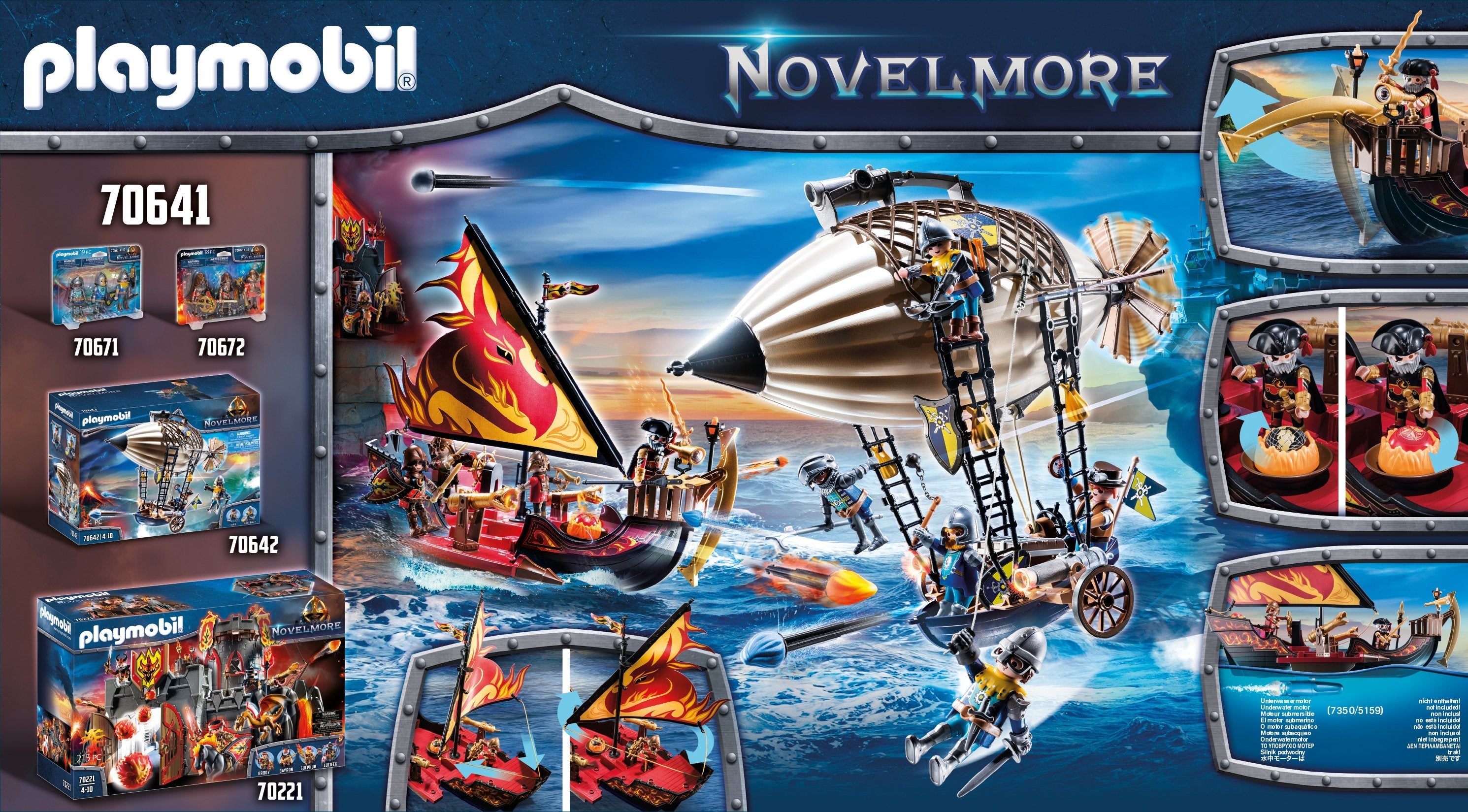 Playmobil 70641 Novelmore Barco Bandidos De Burnham