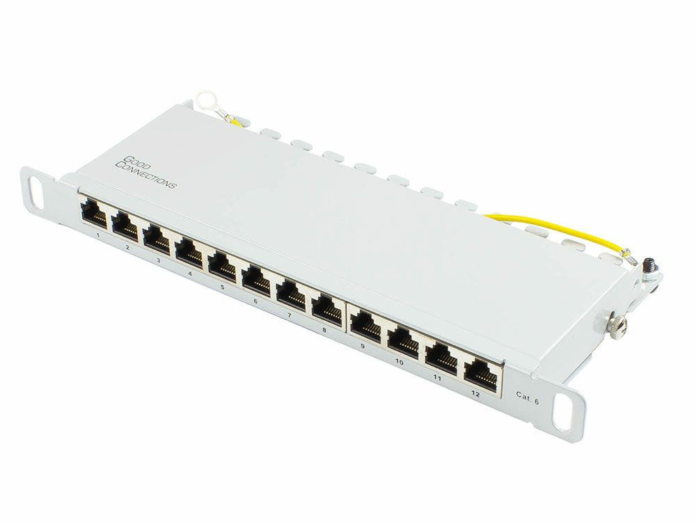 Good Connections Patchpanel 10"Cat. 6 12-P. 0,5he Lichtgr.