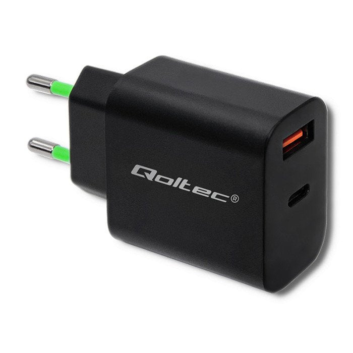 EAN 5901878517131 - Qoltec 51713 adaptador e inversor de corriente Interior 18 W Negro imagen 1