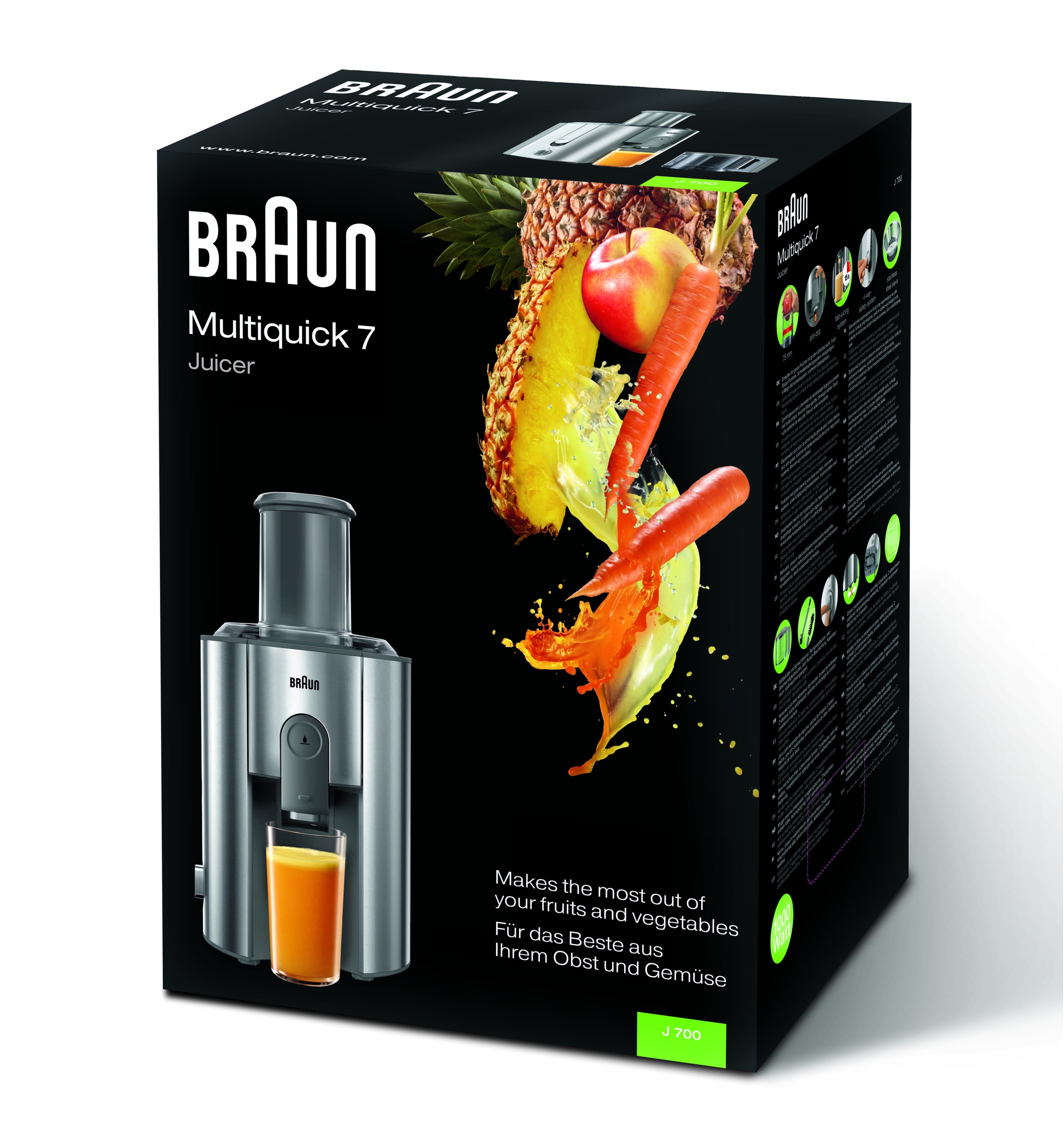 EAN 4210201045267 - Braun Multiquick 7 juicer J 700 Licuadora centrífuga 1000 W Acero inoxidable imagen 3