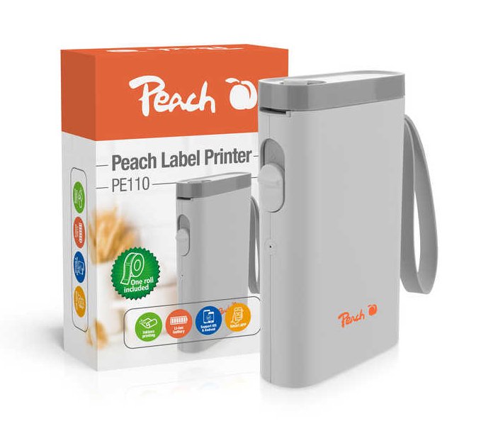 Peach Pe110, Impresora De Etiquetas Blanca, Impresión Térmica Directa Pe110-W
