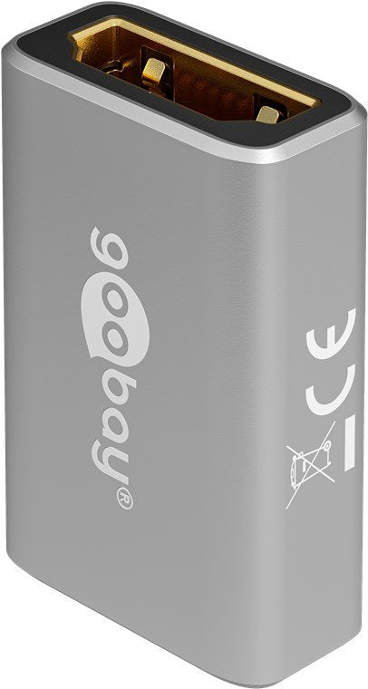 Goobay 72008 Hdmi Adapter, Coupling, Gold-Plated, 8k @ 60 Hz, Black, Silver