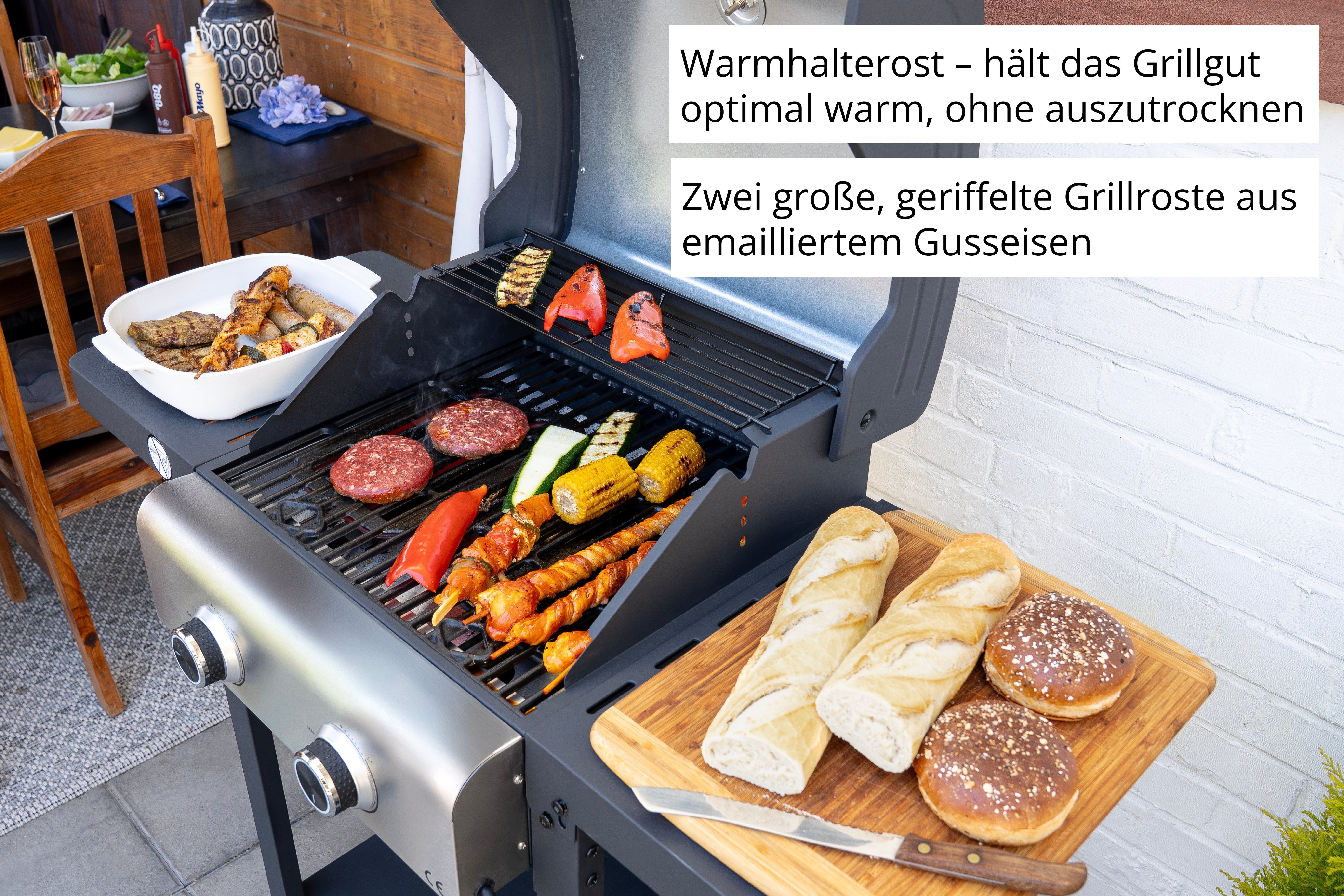 Unold Bbq Grillwagen Buddy  (Negro, 2.600 Watt) 58595