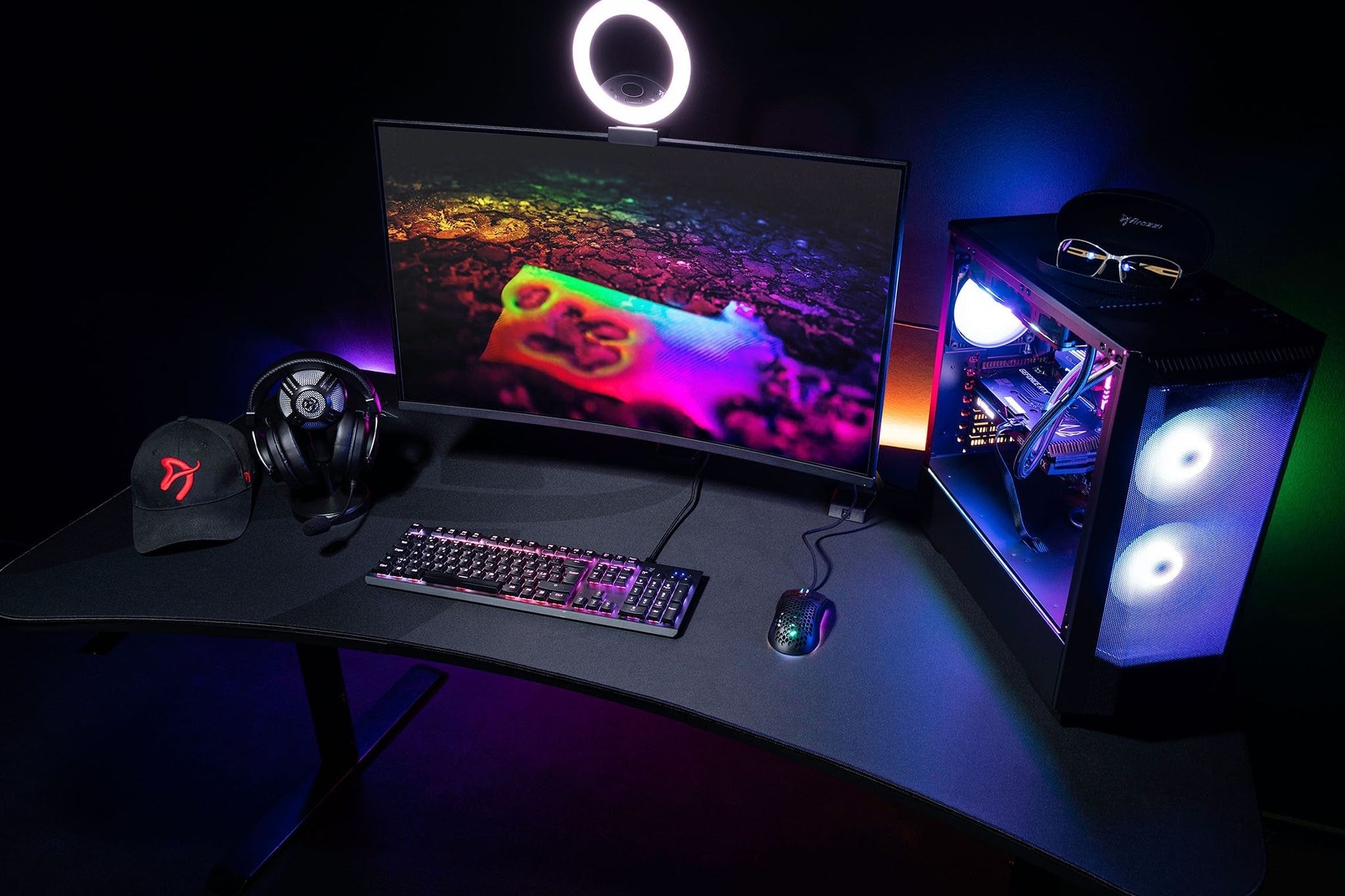 Arozzi Arena Gaming Desk - Dark Grey