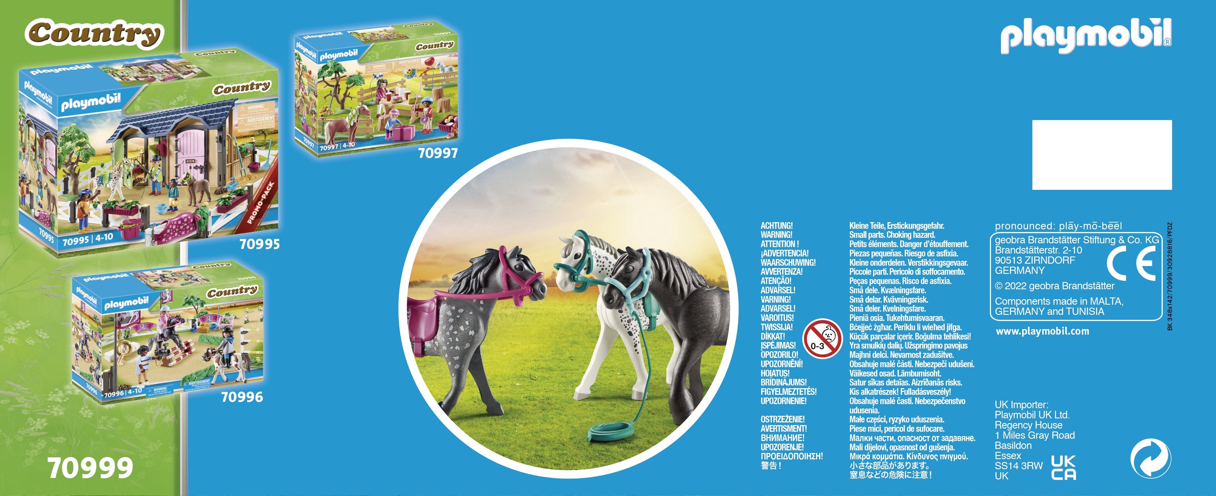 Playmobil 70999 - 3 Caballos: Frison Knabstrupper & Andaluz
