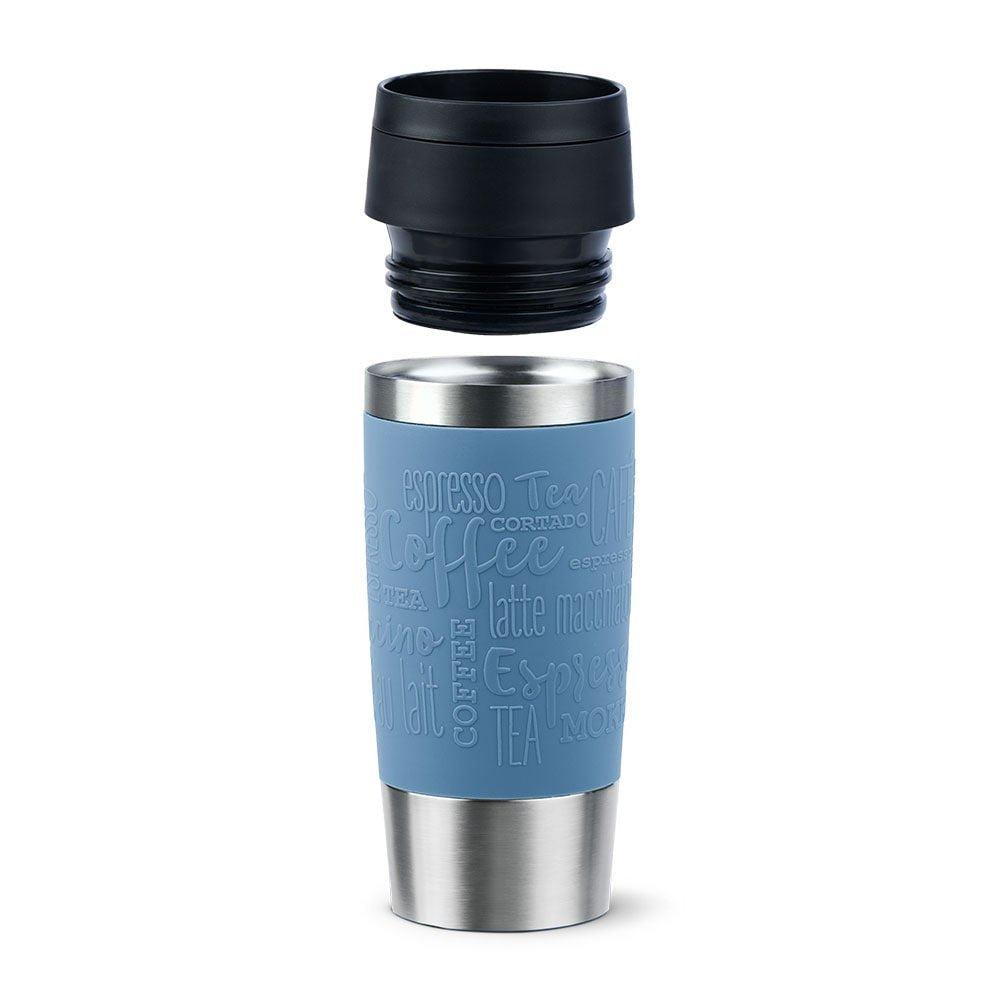 Taza Térmica  Emsa Travel Mug  Clásica Azul/Acero Inoxidable, 0,36 Litros N2021100