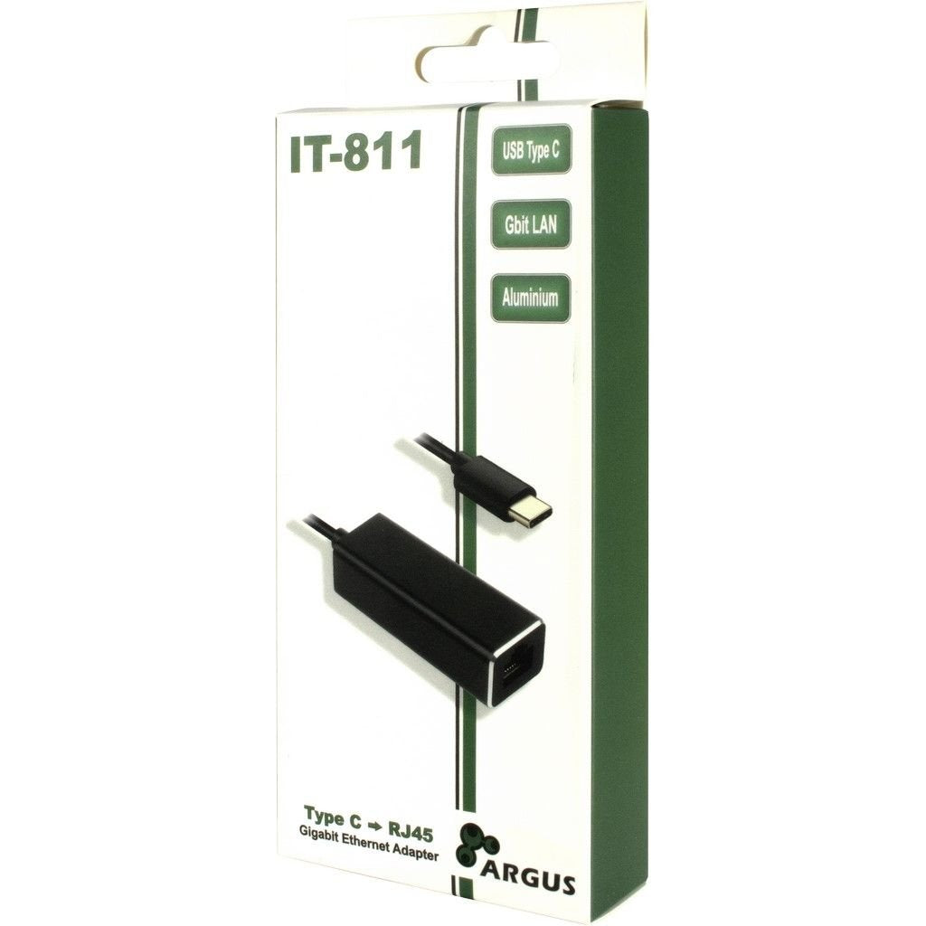 Inter-Tech Argus It-811 Usb-C Rj-45 Negro