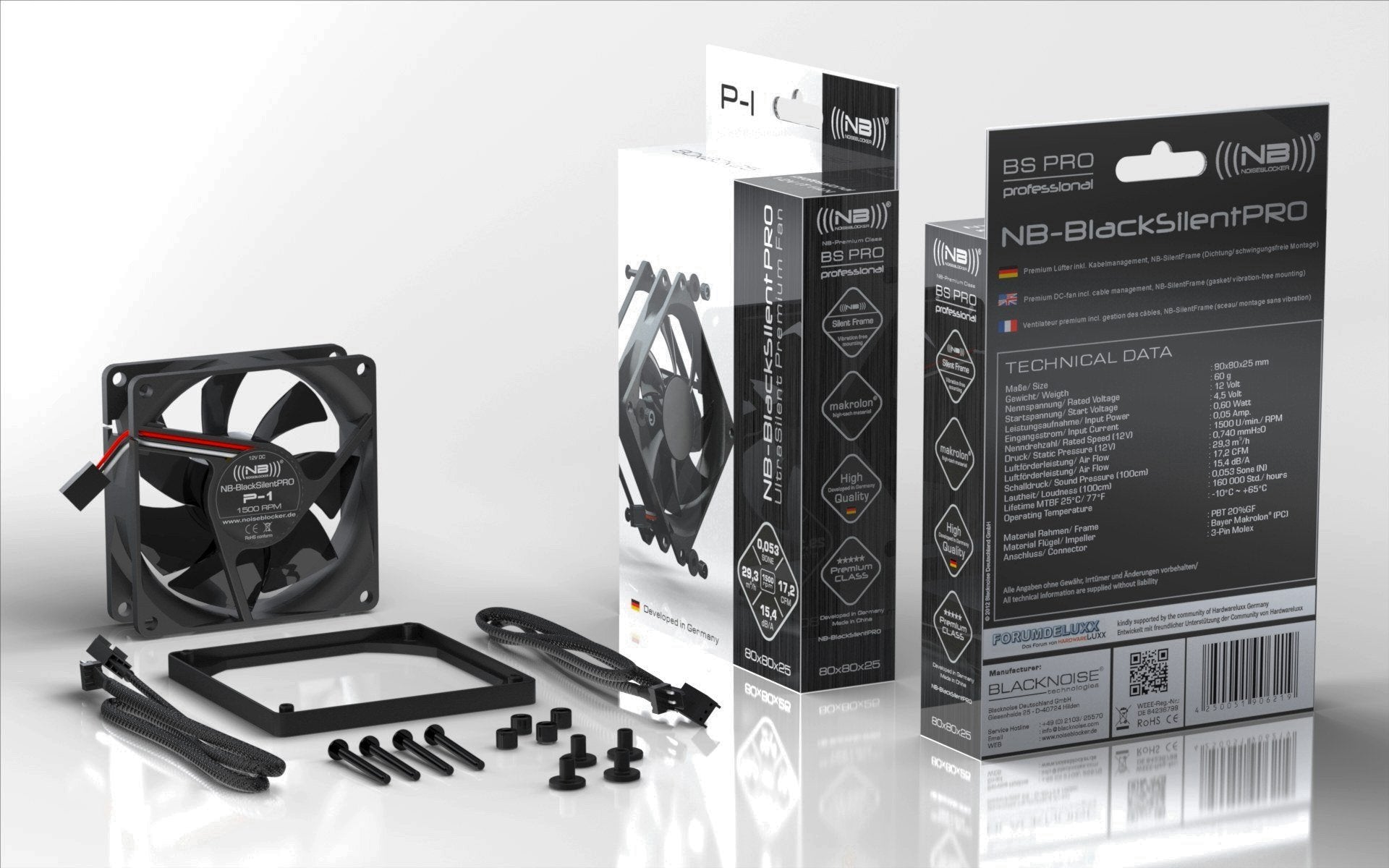 Noiseblocker Blacksilentpro P-1 Carcasa Del Ordenador Ventilador 8 Cm Negro
