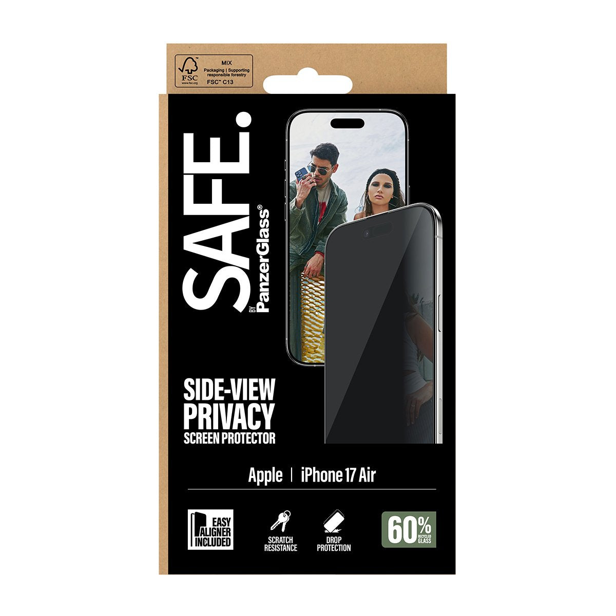 EAN 5715685028045 - PanzerGlass SAFE. by ® Privacy Screen Protector iPhone 17 Air | Ultra-Wide Fit w. EasyAligner Protector d imagen 3