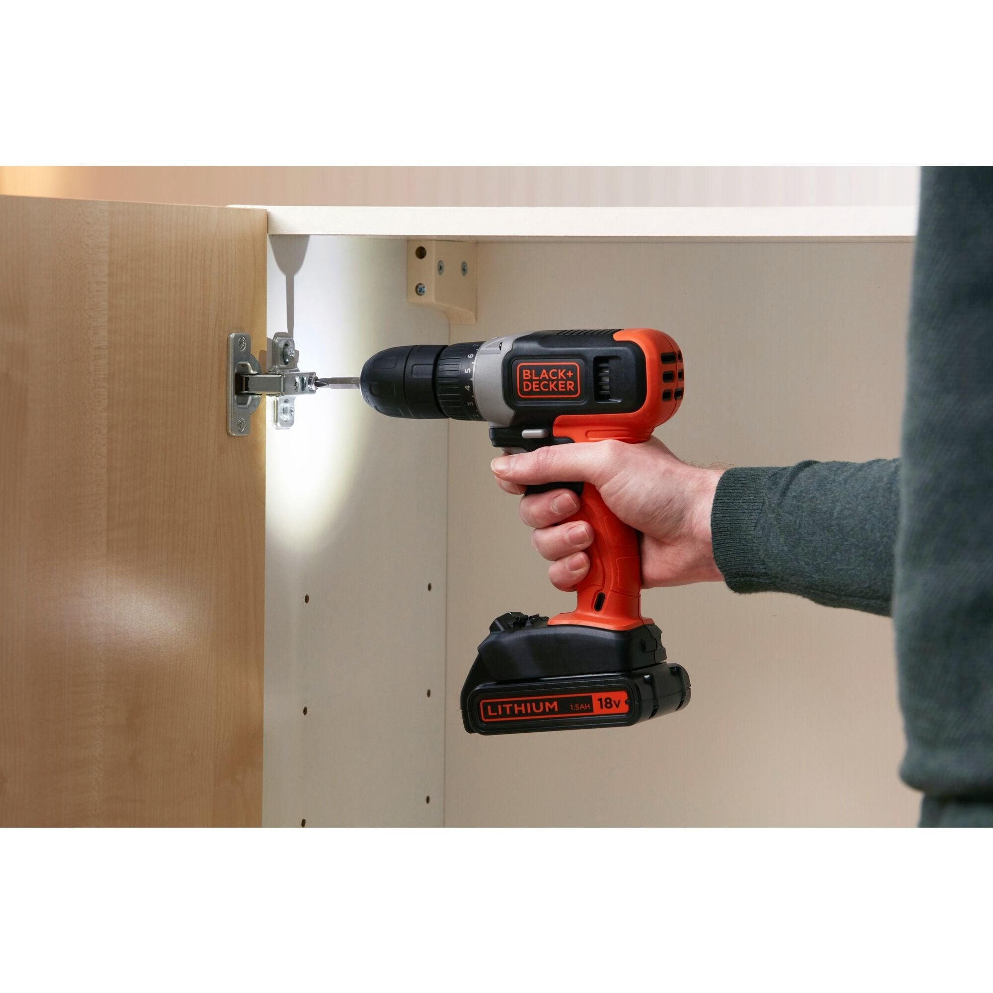 Negro+Decker Taladro/Atornillador Inalámbricobcd001c1, 18volt Bcd001c1