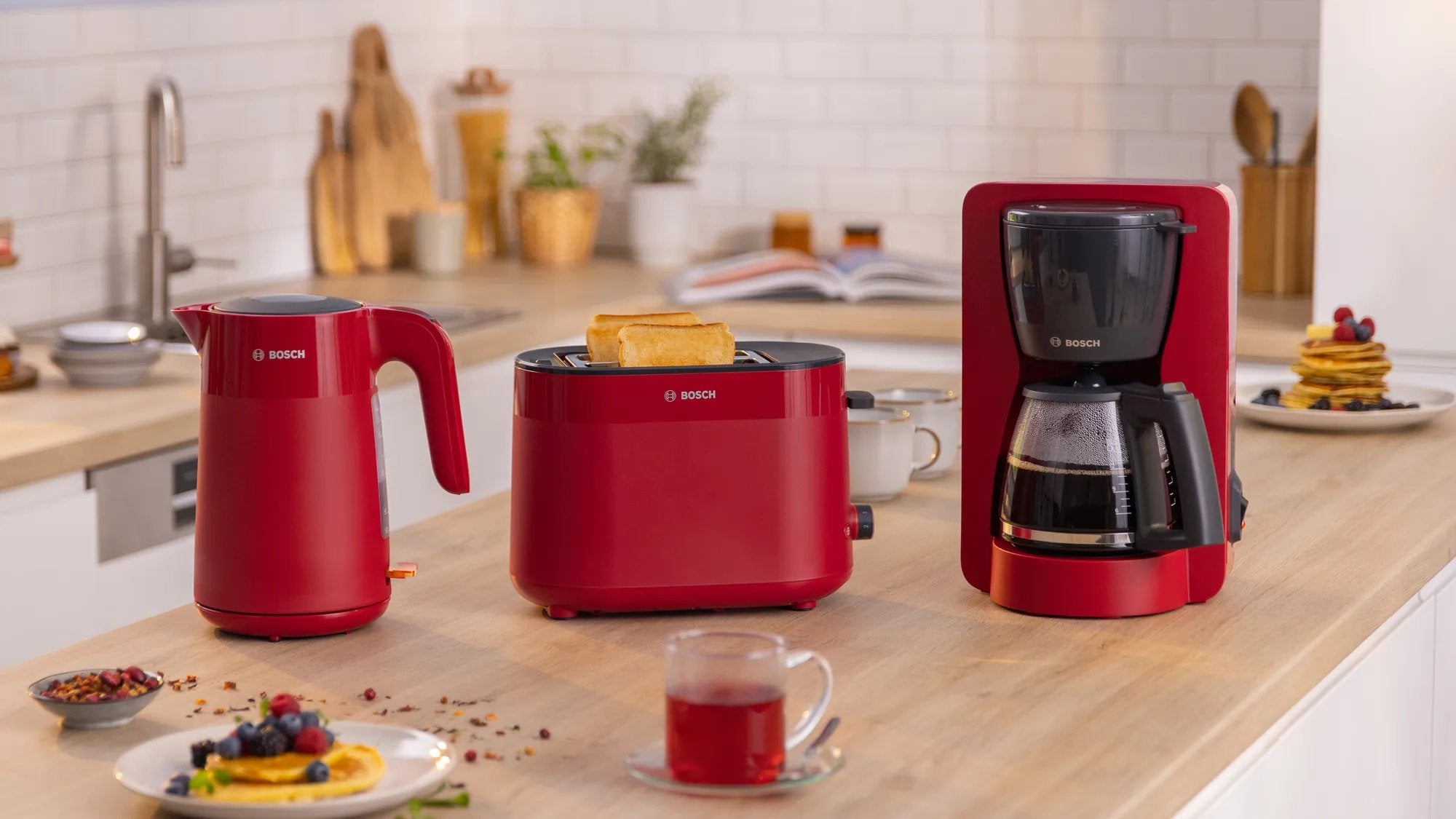 Tostadora  Bosch Home Tat2m124 Rojo