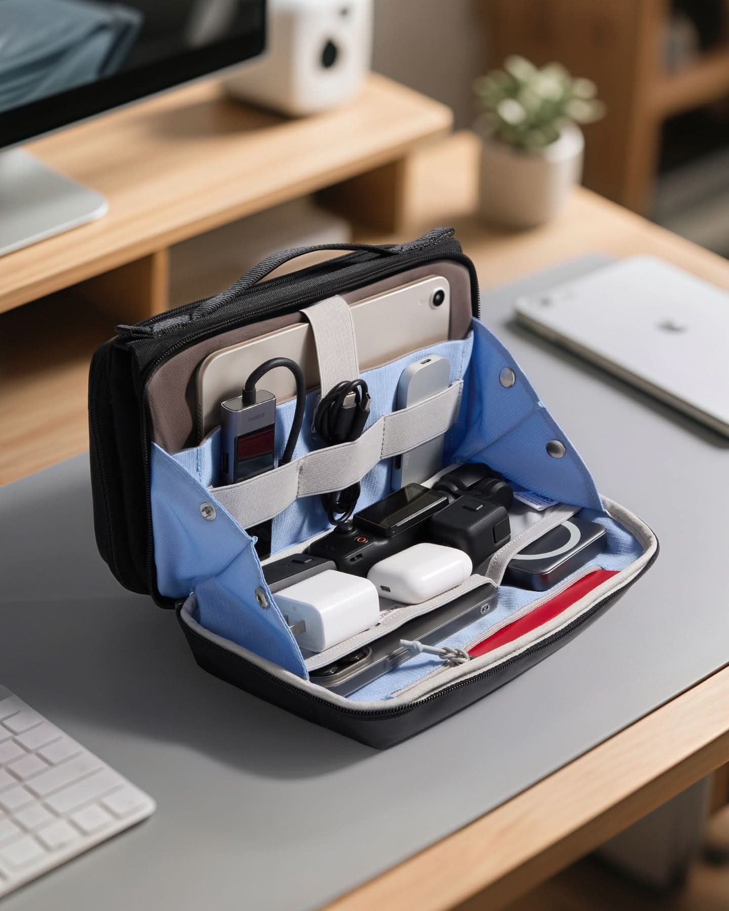 Inateck Cabletasche 28cm * 17cm * 11,8cm Negro