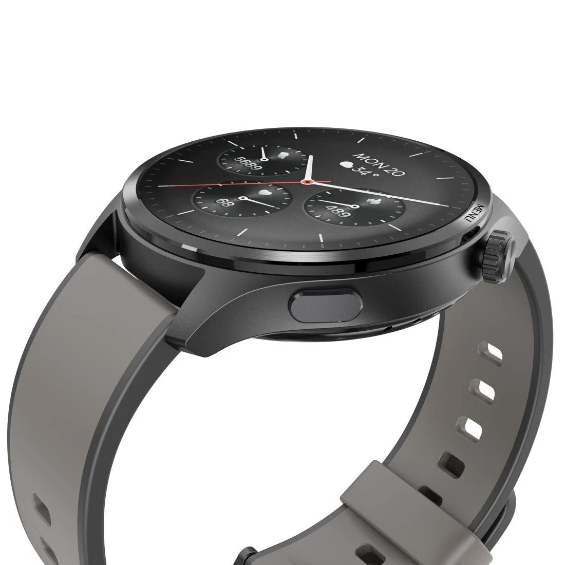 Hama Smartwatch 9000 Czarno-Szara Koperta, Czarno-Gris Pasek Silikonowy