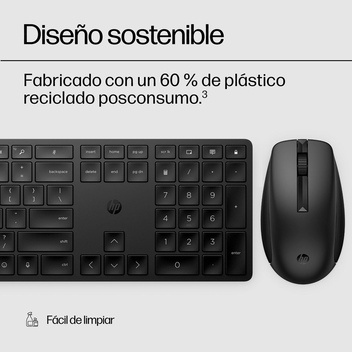 EAN 0196188141304 - HP 650 Wireless Keyboard and Mouse Combo Black teclado Ratón incluido Hogar RF inalámbrico Negro imagen 5