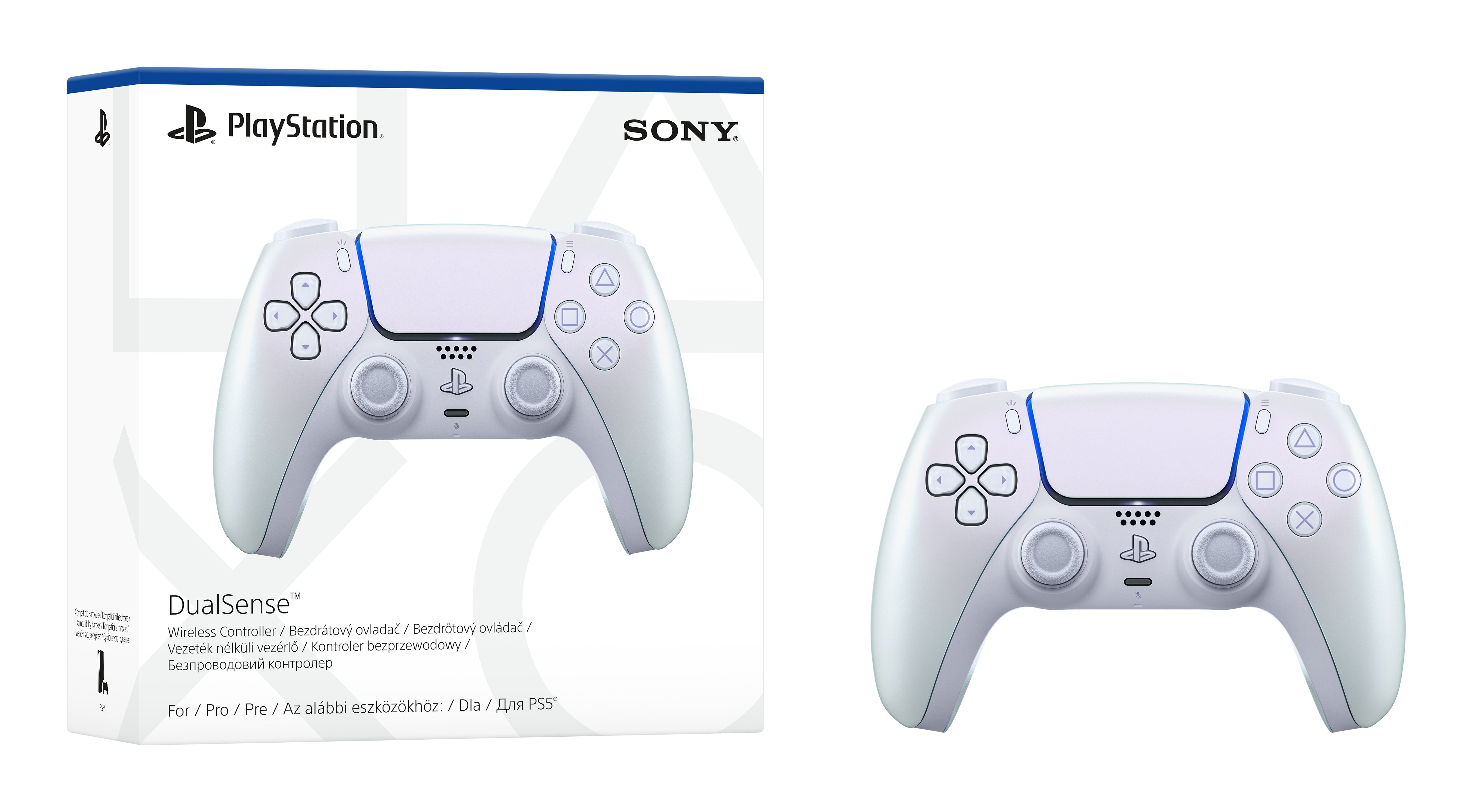 Sony Dualsense Cromo, Perlado Bluetooth/Usb Gamepad Analógico/Digital Playstation 5