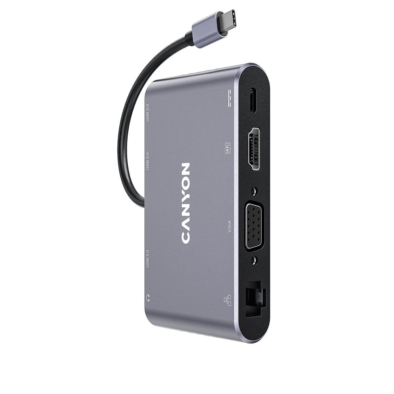 Hub 8 Puertos Usb-C Gris Canyon