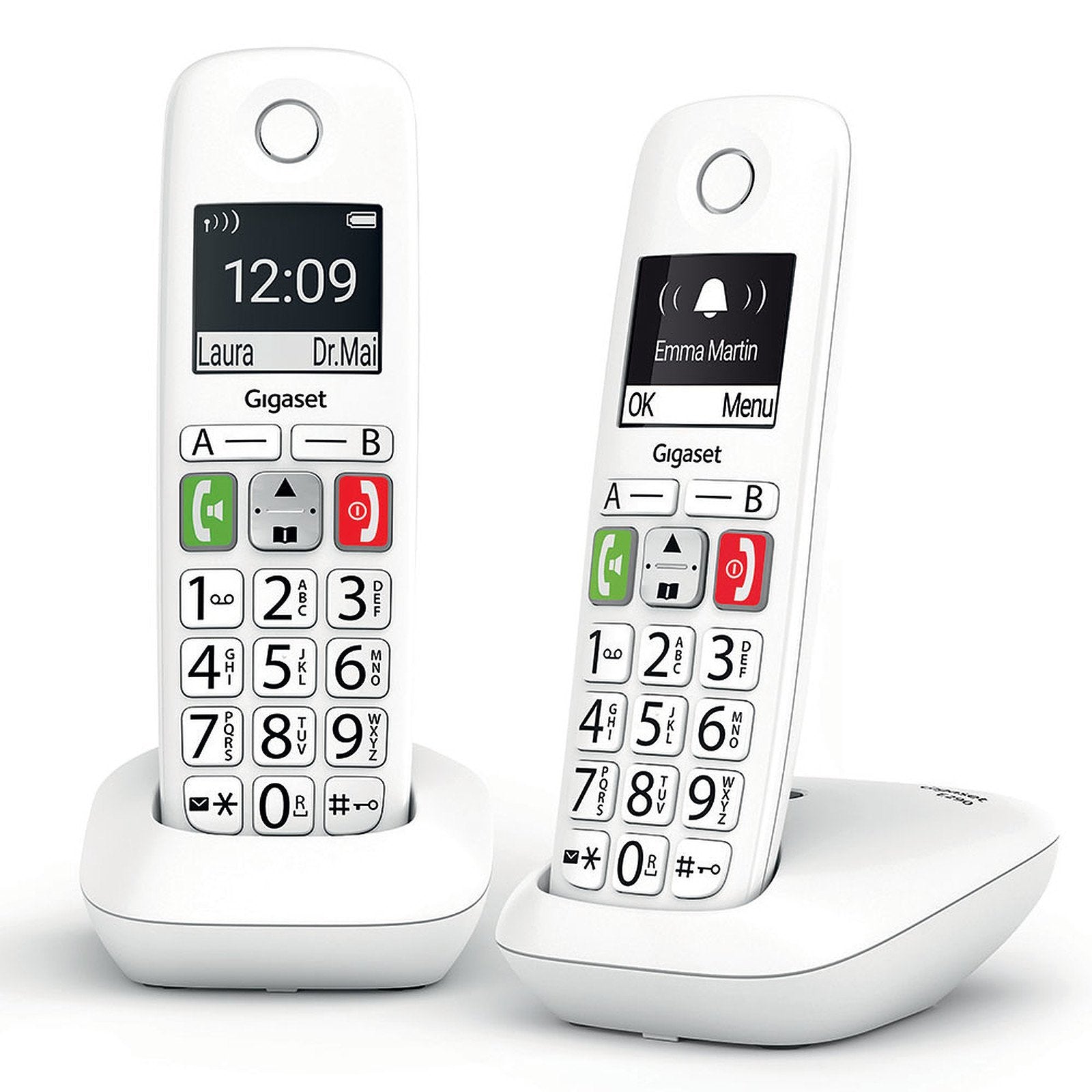 Telefono Fijo Inalambrico Gigaset E290 Blanco 150 Numeros -  21 Tonos