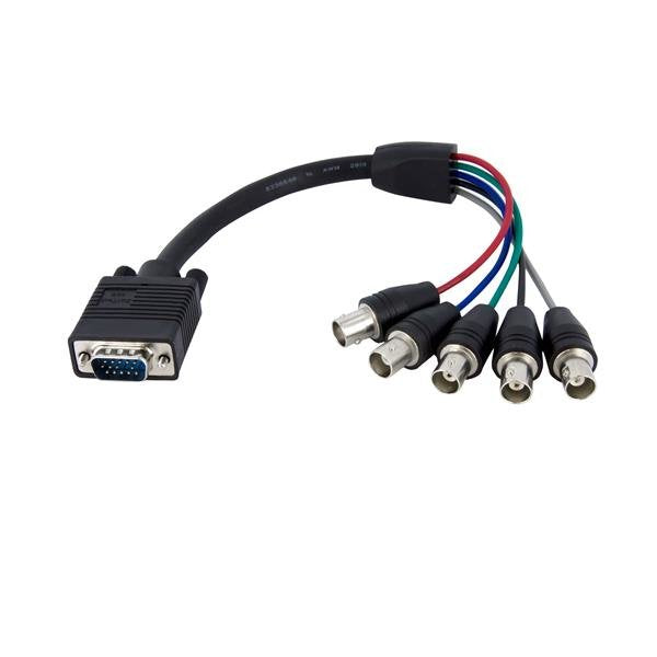 Startech Cable Vga Hd15 A 5 Bnc Rgbhv M/H 0.30m Negro Vgabncmf1