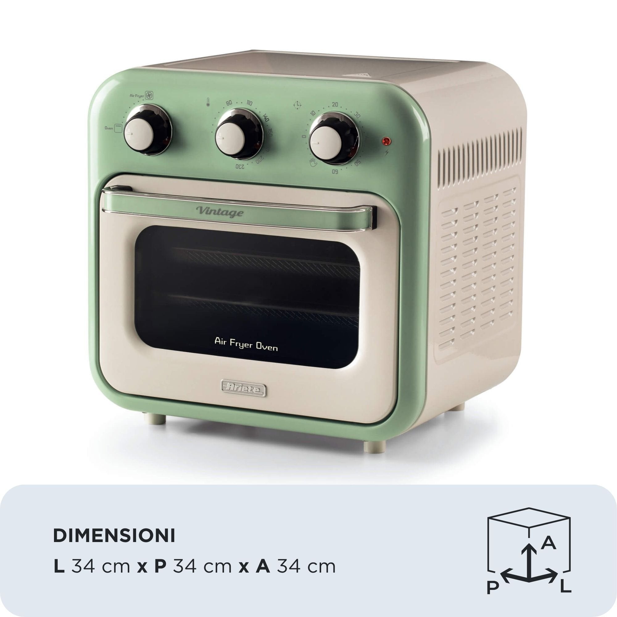 EAN 8003705122444 - Ariete 4632/04 Sencillo 16 L Independiente 1400 W Freidora de aire caliente Verde imagen 2