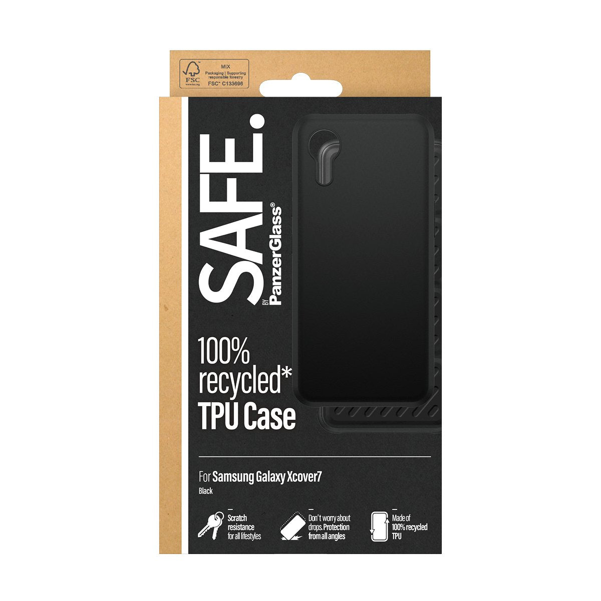 EAN 5715685012419 - PanzerGlass SAFE. by ® TPU Case Black Samsung Galaxy Xcover7 funda para teléfono móvil Negro imagen 3