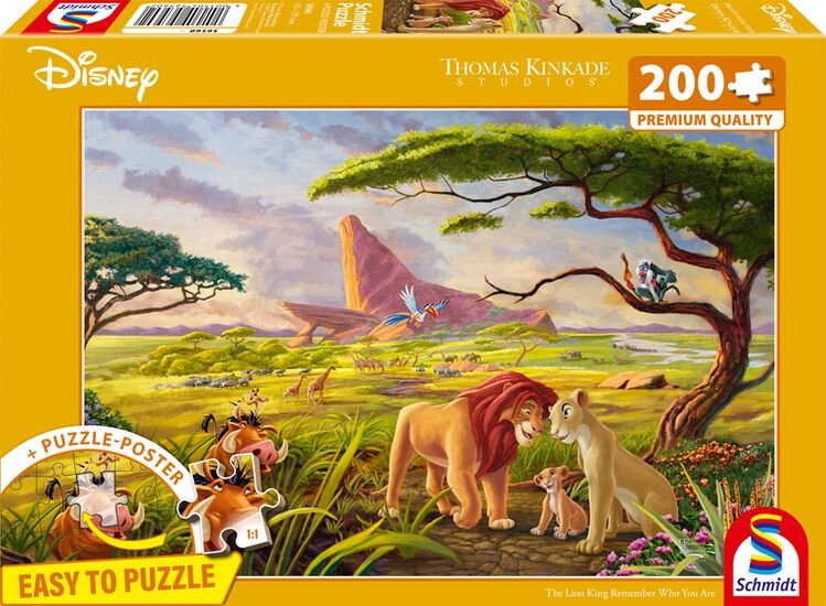 Juegos Schmidt Thomas Kinkade Studios: Disney - The Lion King Recuerda Quién Eres, Rompecabezas 200 Partes 56560