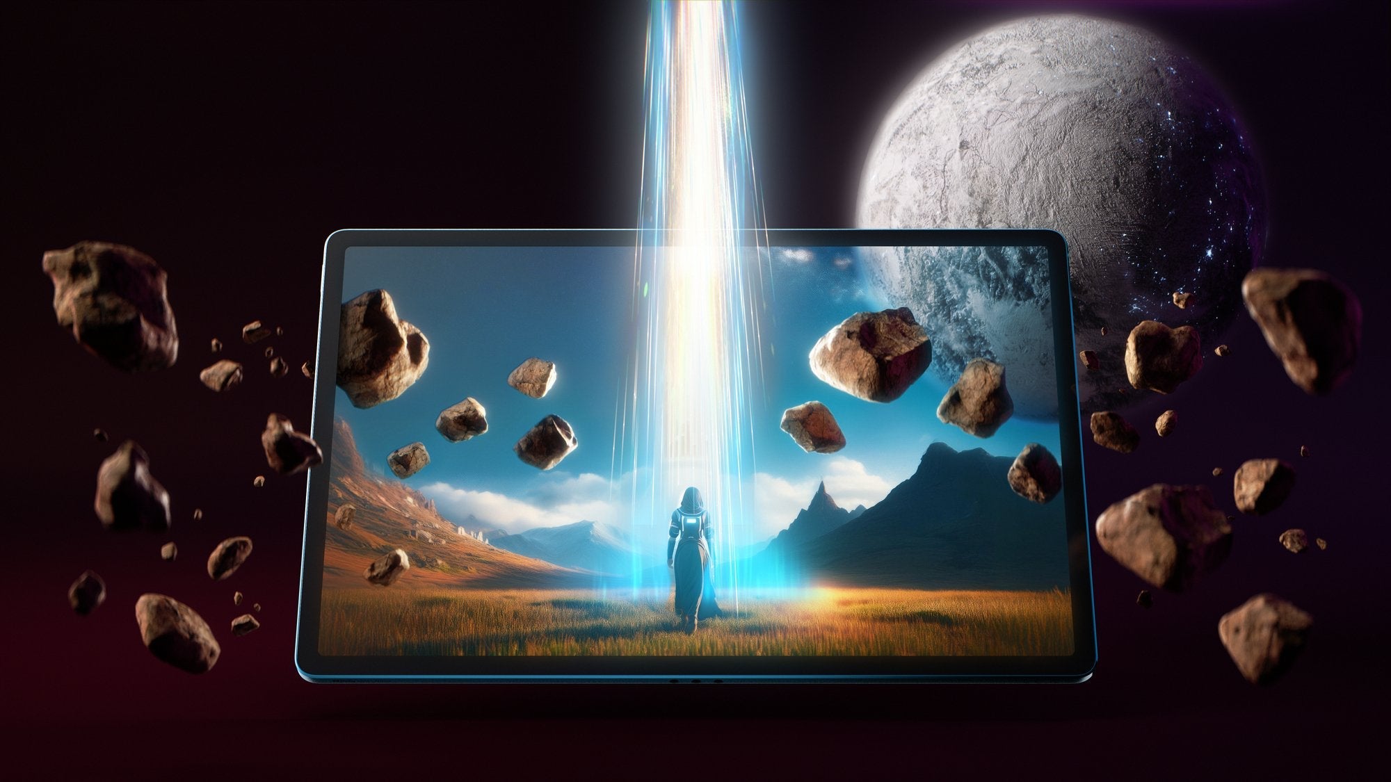 Lenovo Yoga Tab Plus 12.7 3k Touch Snapdragon 8 16gb 256gb Qualcomm Adreno 750 Android 14 Eng Kbd Tidal Teal Fp 2y Warranty
