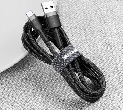 Cable Baseus Type-C Cafule  2a, 3m Gray/Black (Catklf-Ug1)