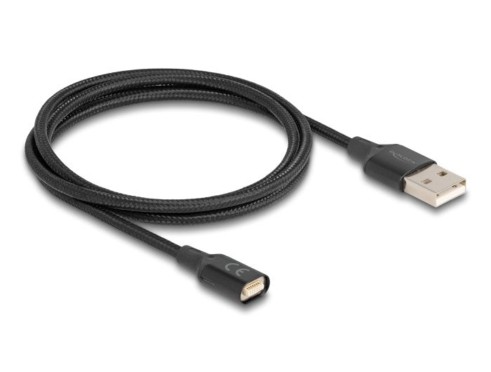 Delock Magnetisches Usb-Ladecable Schwarz 1 M