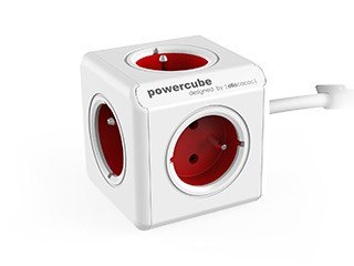 EAN 8718444081180 - Allocacoc PowerCube base múltiple 1,5 m 5 salidas AC Interior Rojo, Blanco imagen 1
