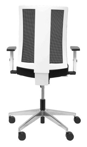 Silla Cózar Blanca Con Respaldo Malla Asiento Bal