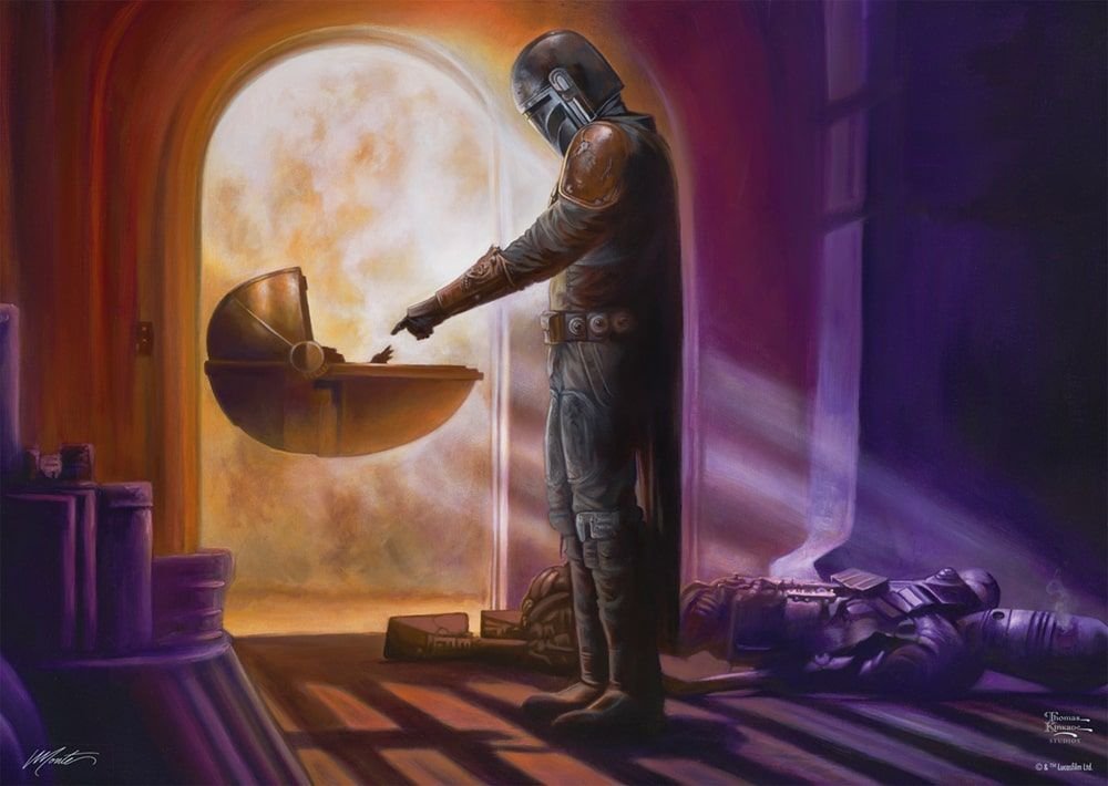 Puzzle Schmidt Spiele Thomas Kinkade Mudios: Mar Wars The Mandalorian - Turning Point, Puzzle 57376
