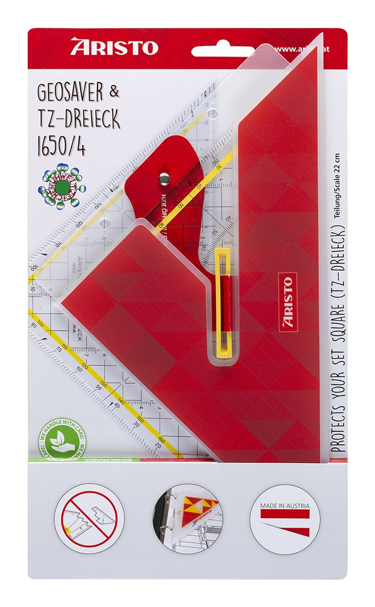 Arimo Tz-Dreieck 25 Cm + Geosaver Geodreieck 1650 4 10mk.