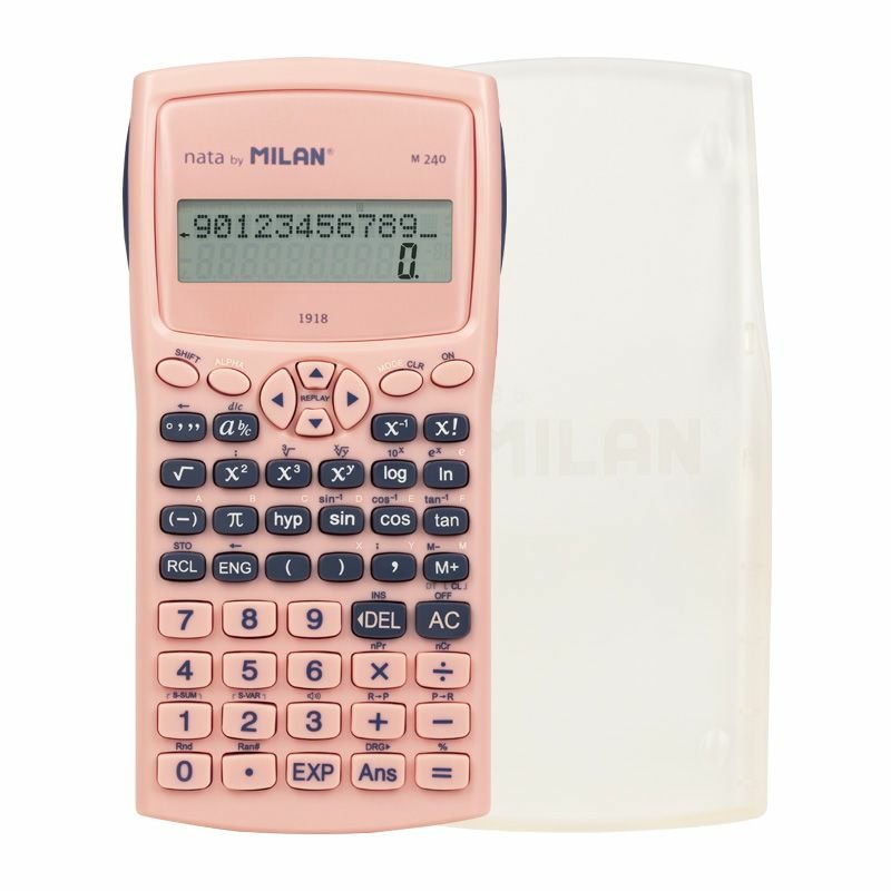 Blister Calculadora Científica M240 Serie 1918, Rosa Milan