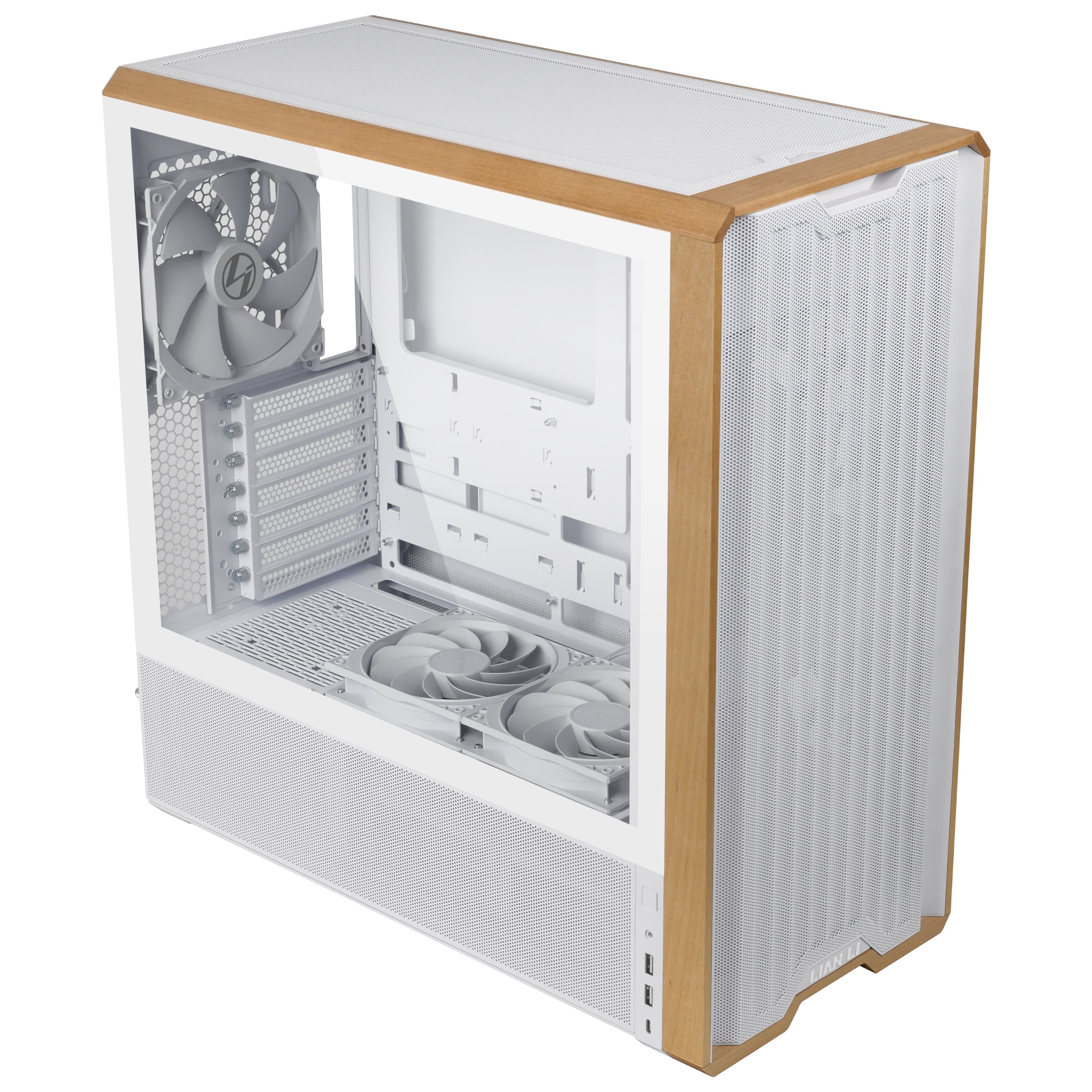 EAN 4718466015860 - Lian Li Lancool LAN217W carcasa de ordenador Midi Tower Blanco, Madera imagen 2
