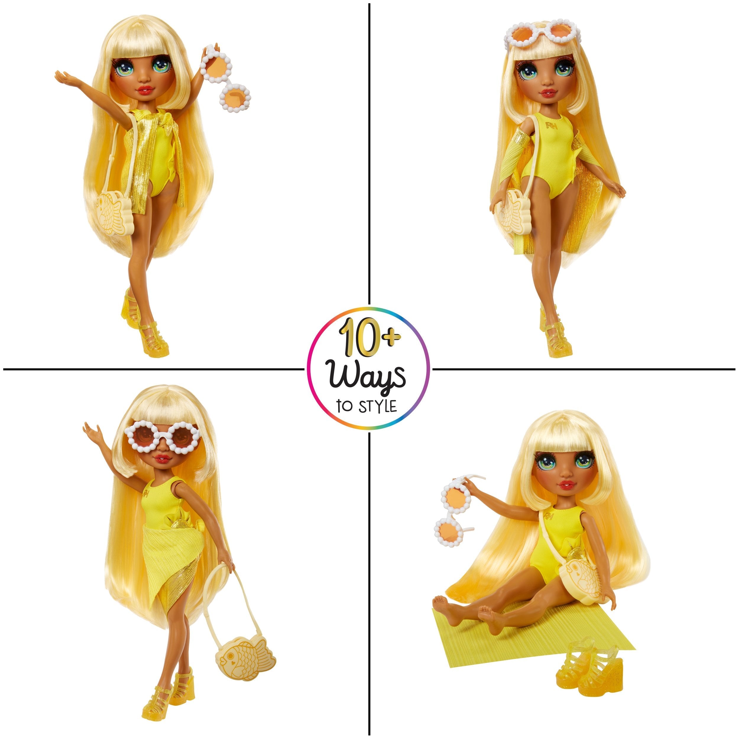 Muñeca  Mga Entertainment Rainbow High Swim & Style - Sunny (Yellow) 507284-Euc