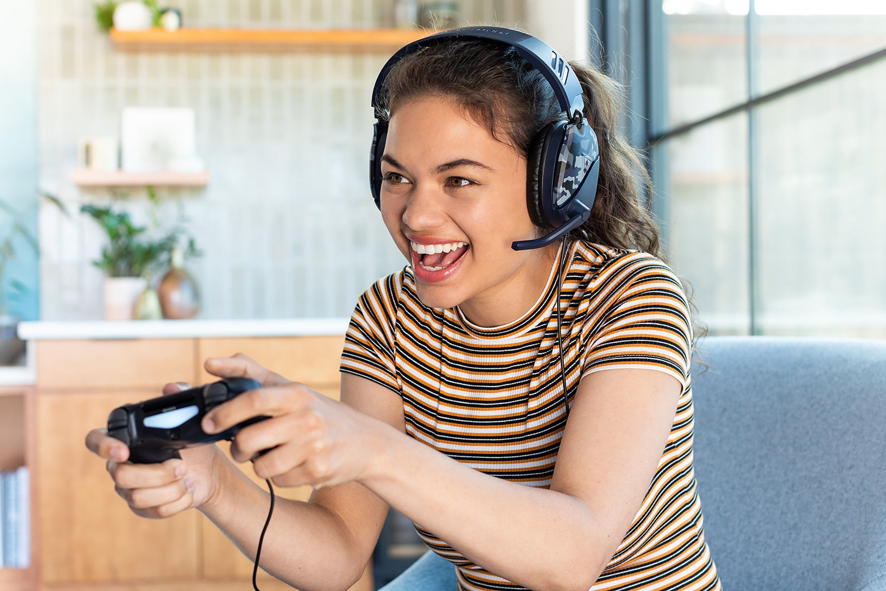 Turtle Beach Recon 70 Camo Azul Over-Ear Stereo Gaming-Headset