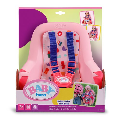 Zapf Creation Baby Born® Asiento De Bicicleta, Accesorios Para Muñecas Rosa/Azul 839980