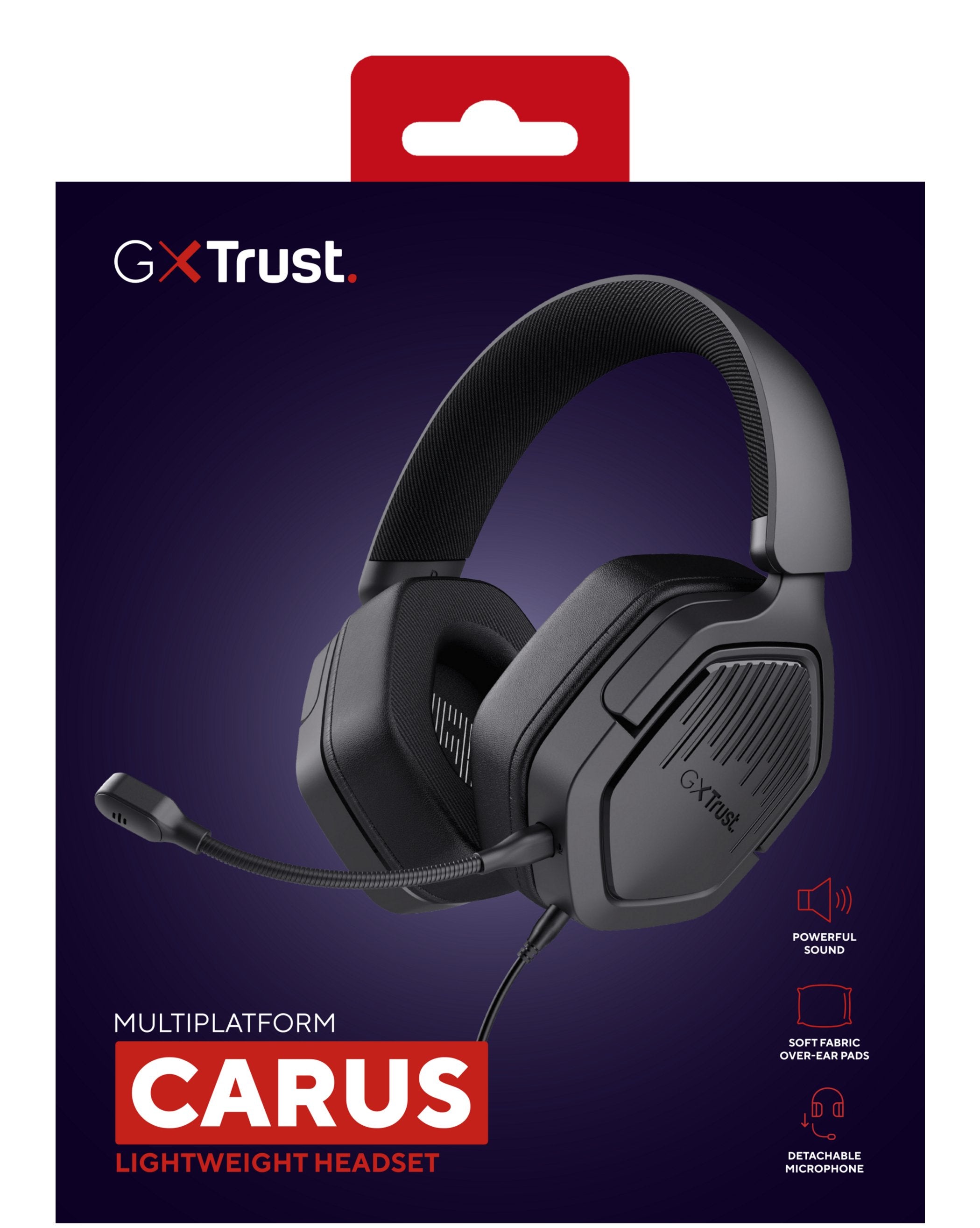 Auriculares Gaming Con Micrófono Trust Gaming Gxt 492 Carus Jack 3.5 Negros