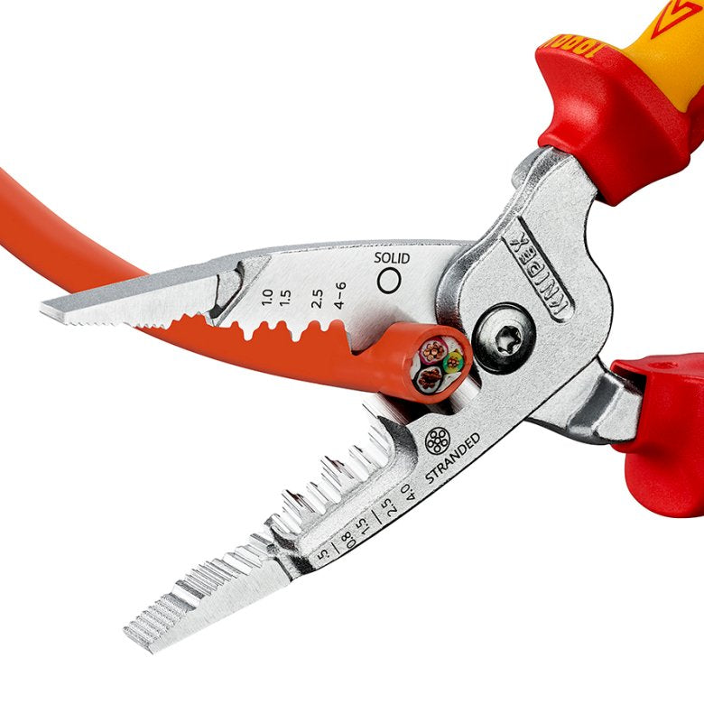 Knipex 13 76 200 Me Pelacable Rojo, Acero Inoxidable, Amarillo